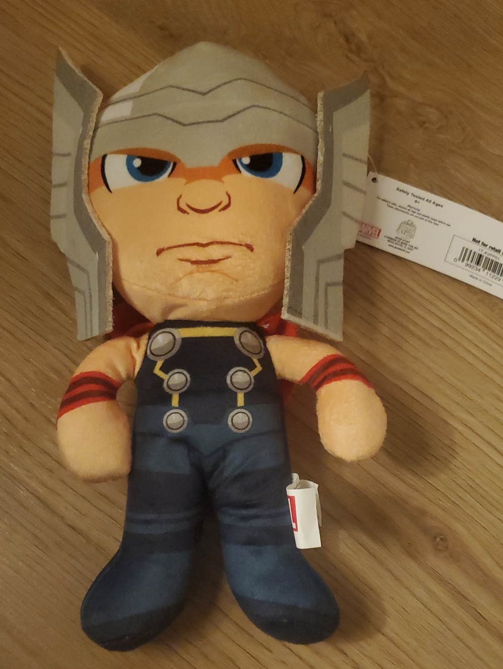 Thor Plush Figure Toy - Blue, Gray & Peach Soft Doll -NWT